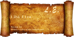 Lihi Elza névjegykártya